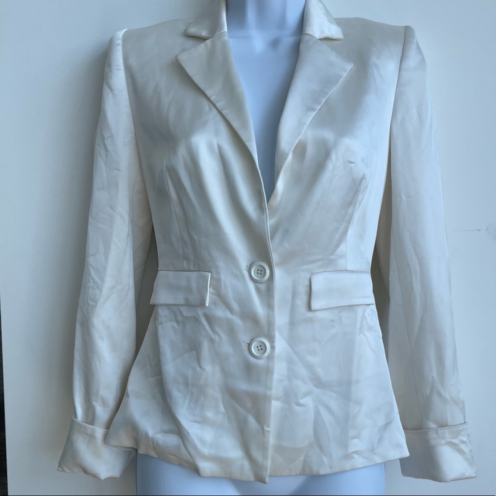 Alice + Olivia Silk Ivory Blazer - Size XS